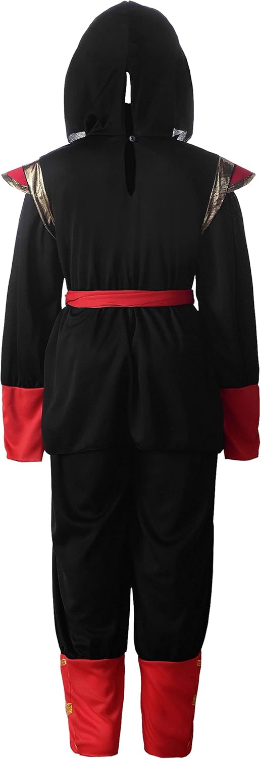 ReliBeauty Kids Ninja Costume Black Red 1