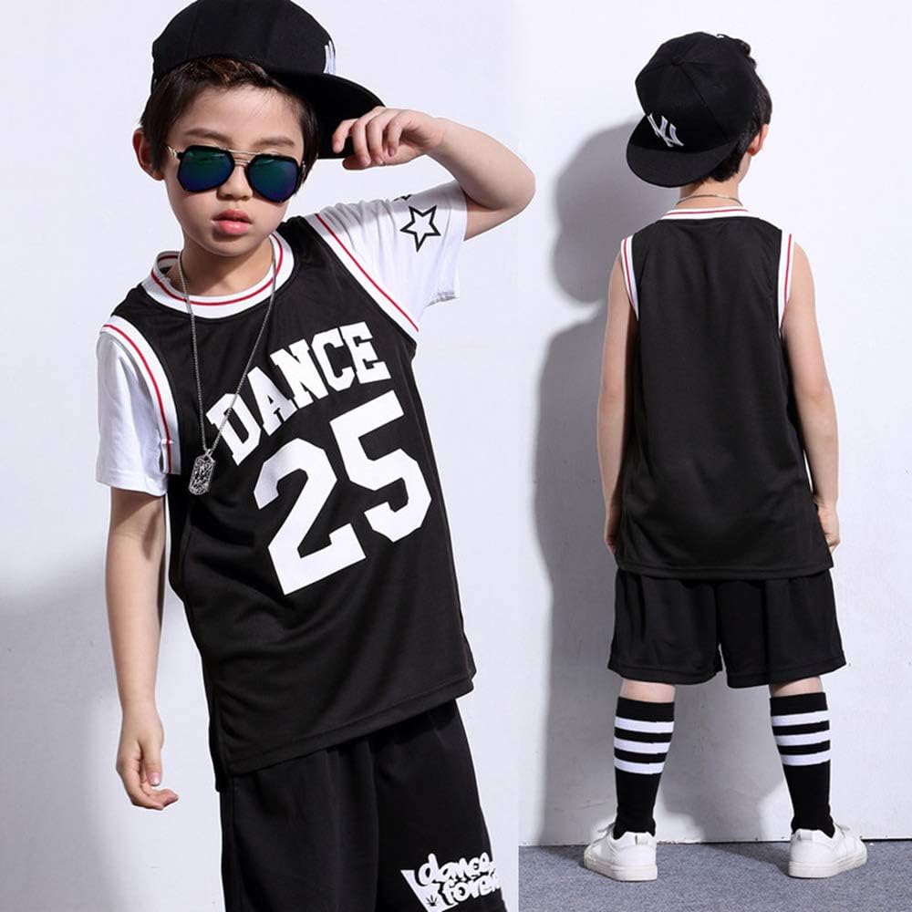 Lolita Boys Dance Costume Set - Multipurpose Hip Hop Street Dance Basketball Outfit