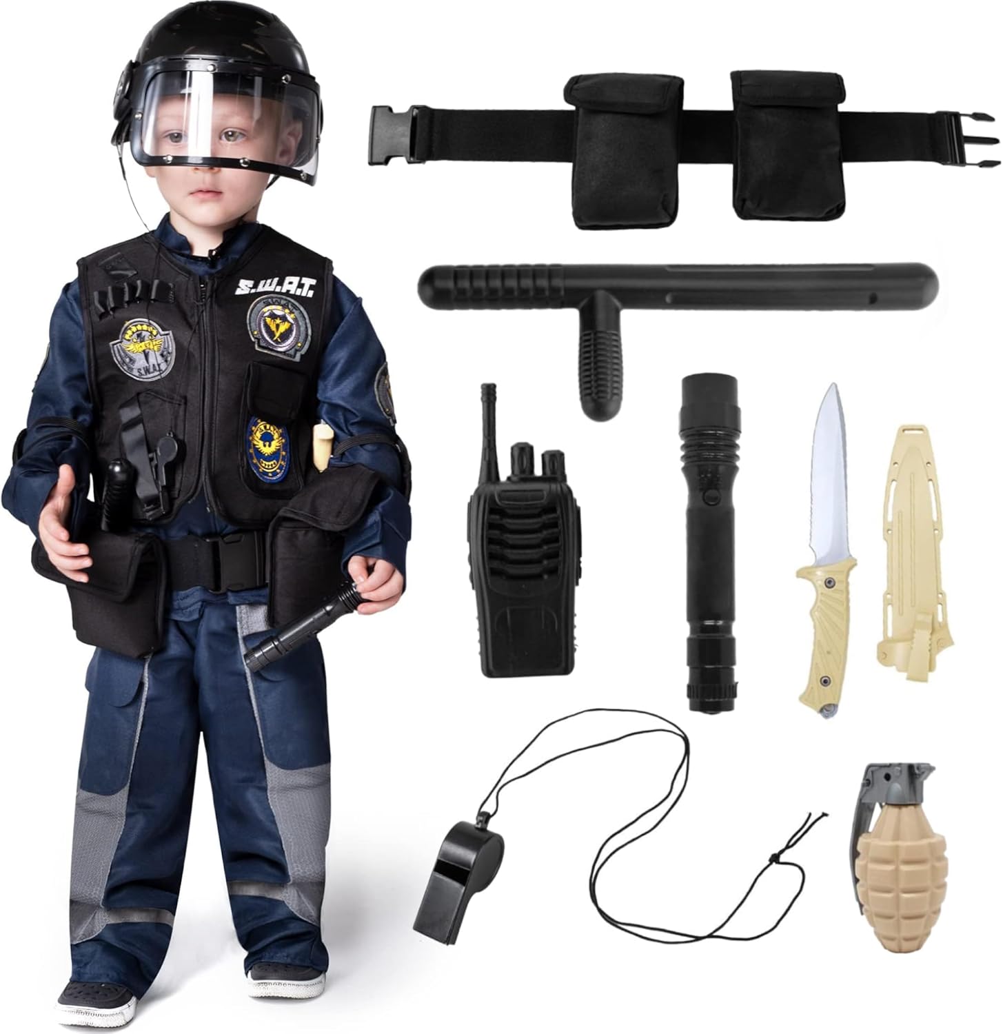 Spooktacular Creations SWAT Police Officer Costume for Boys