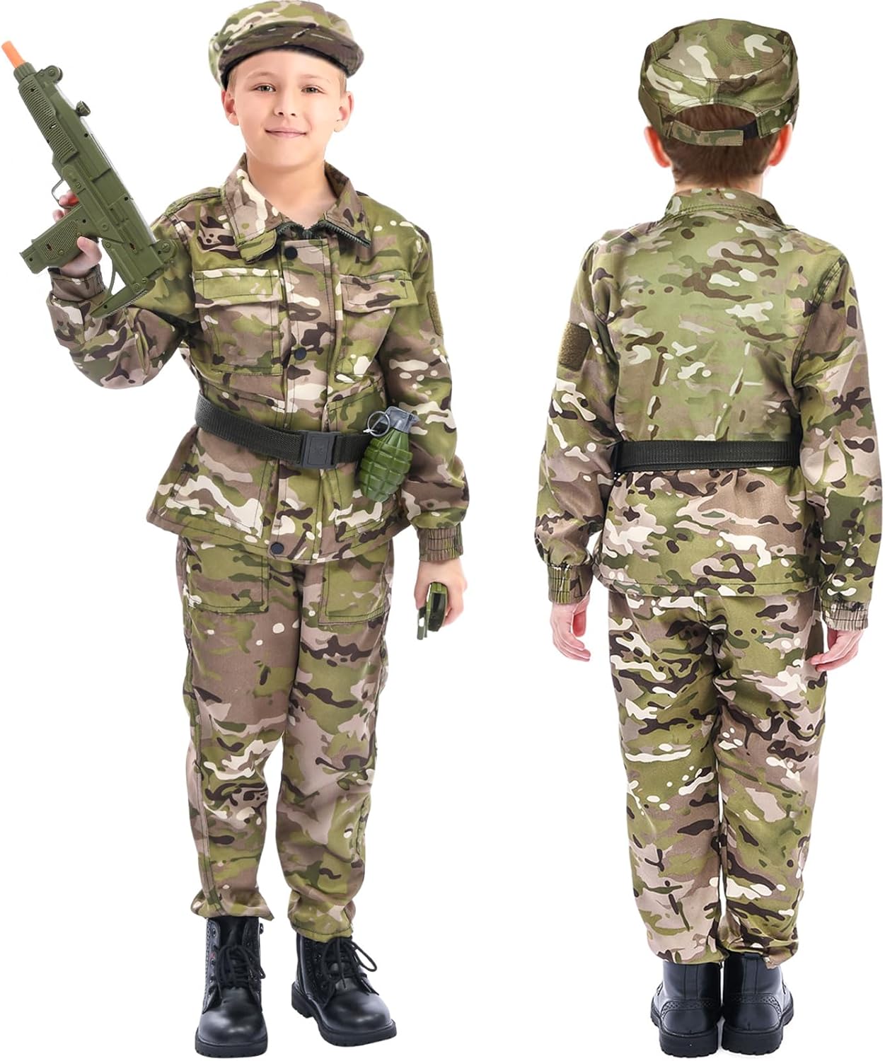 Tacobear Soldier Costume for Kids Ages 3-9
