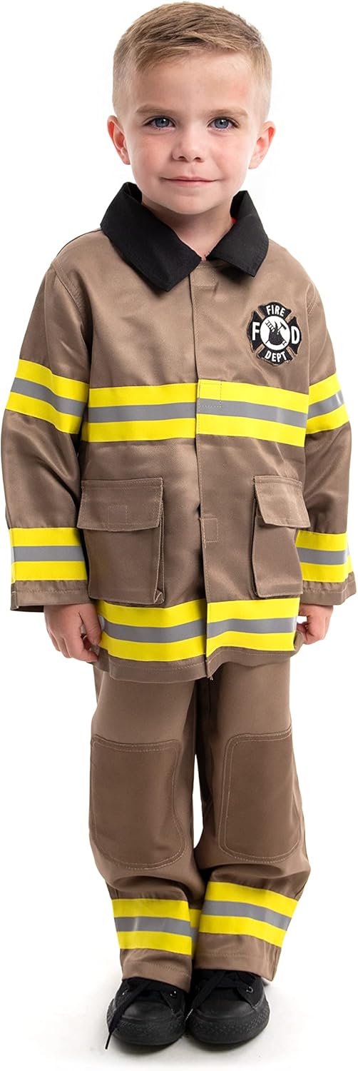 Little Adventures Child Firefighter Costume - Machine Washable Flat Rate Shipping