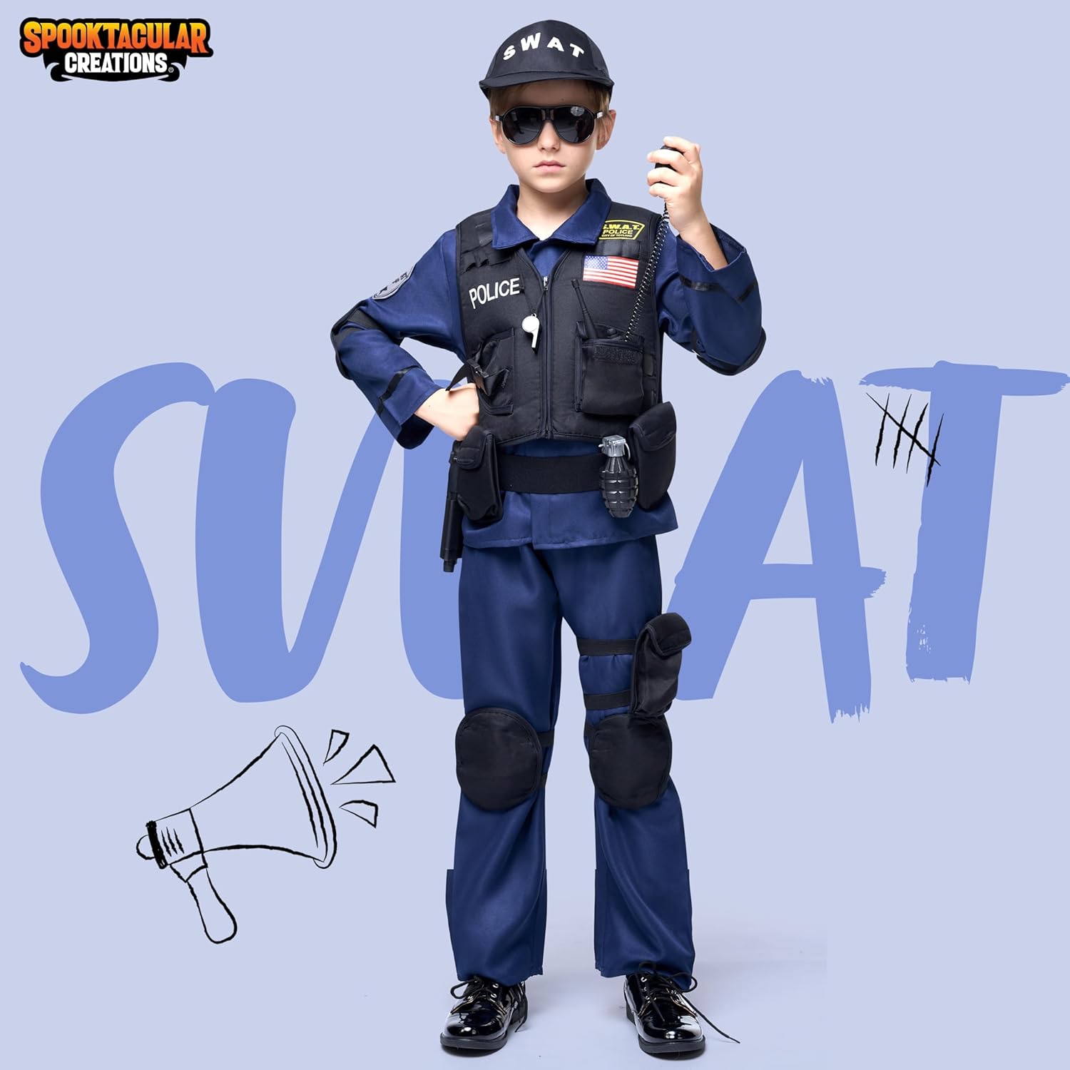Spooktacular Creations SWAT Police Officer Costume for Kids