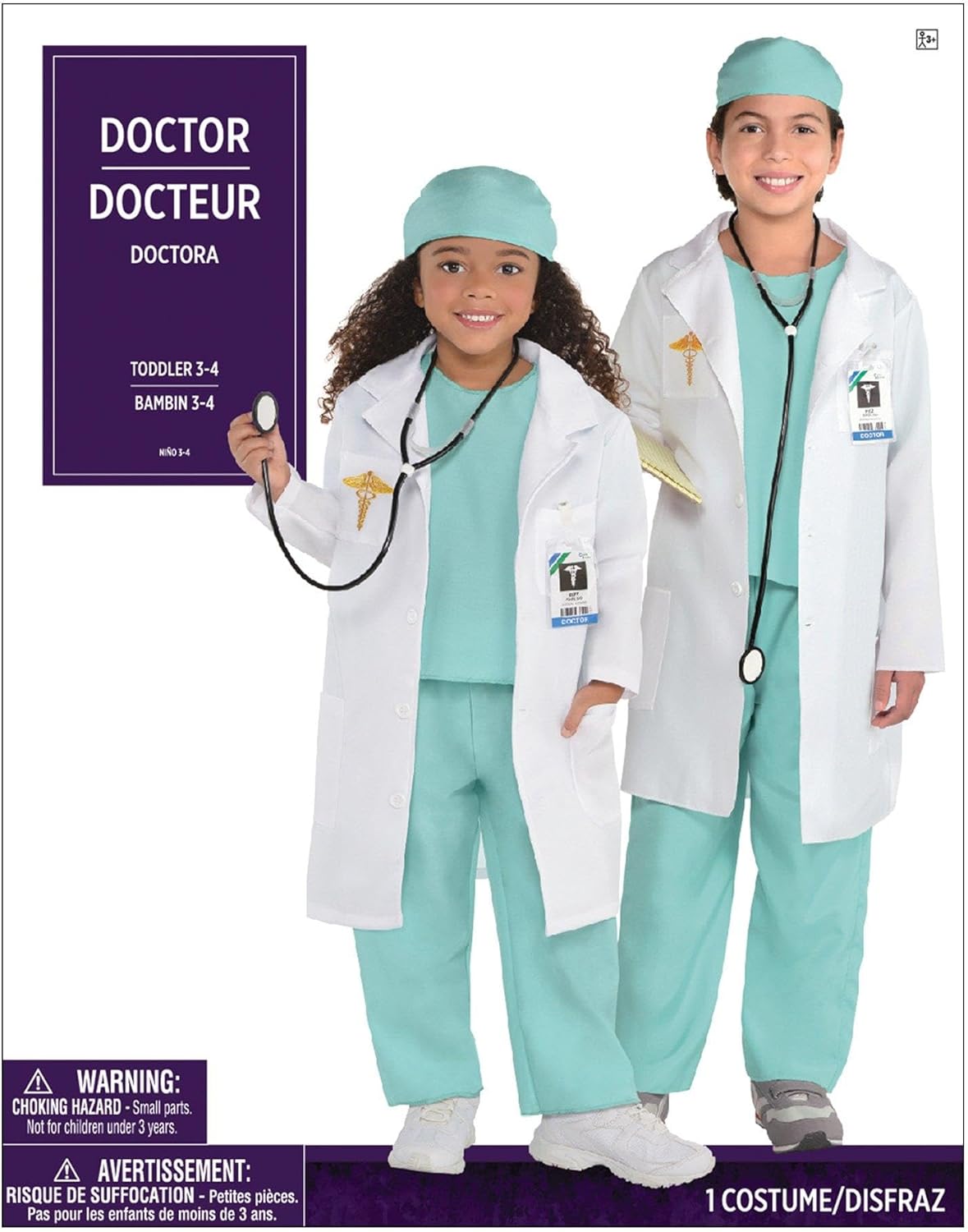Amscan Doctor Costume for Kids 1 Set