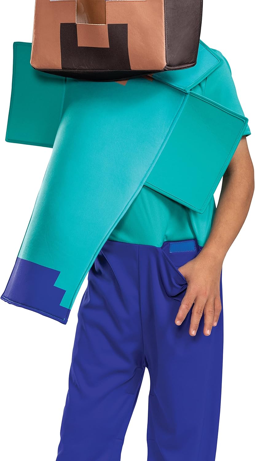 Disguise Steve Costume for Kids - Halloween Costume Jumpsuit and Headpiece