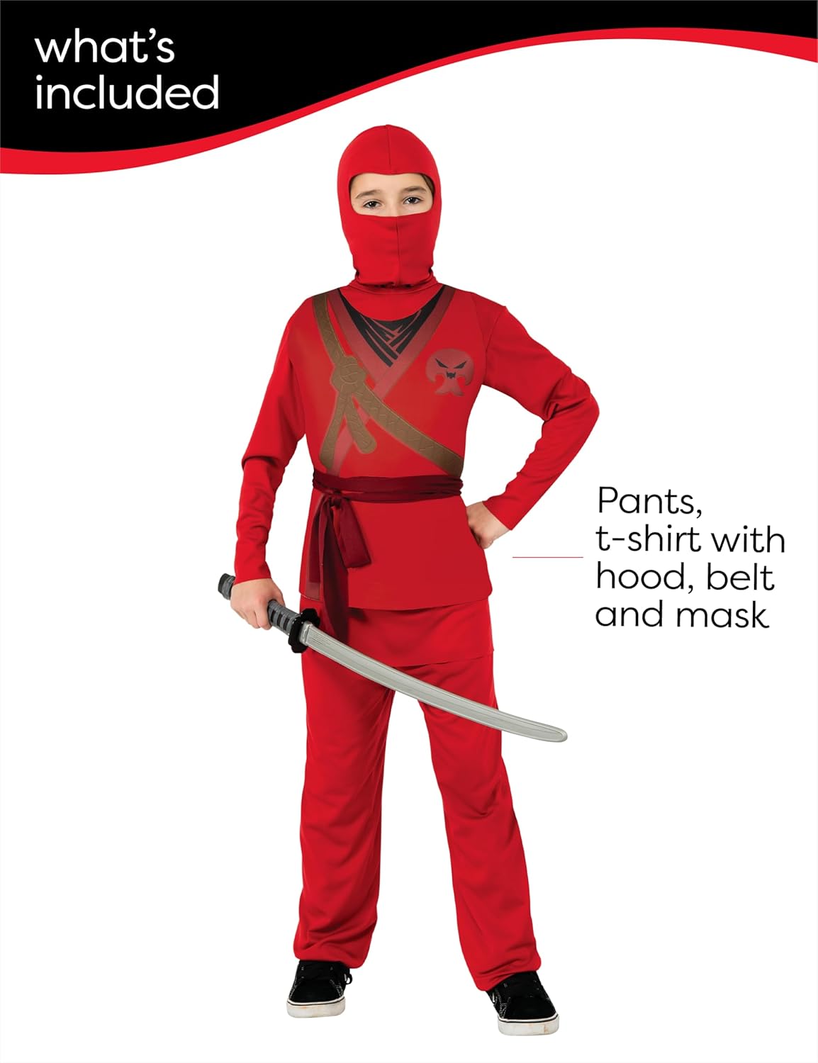 Rubies Ninja Costume for Boys Halloween Trick-or-Treat Party