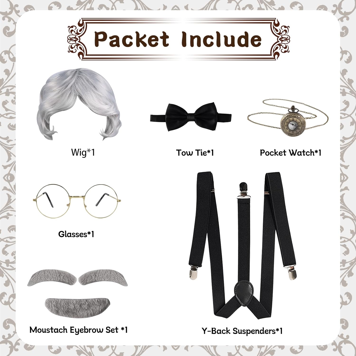 1920s Old Man Costume Set for Kids