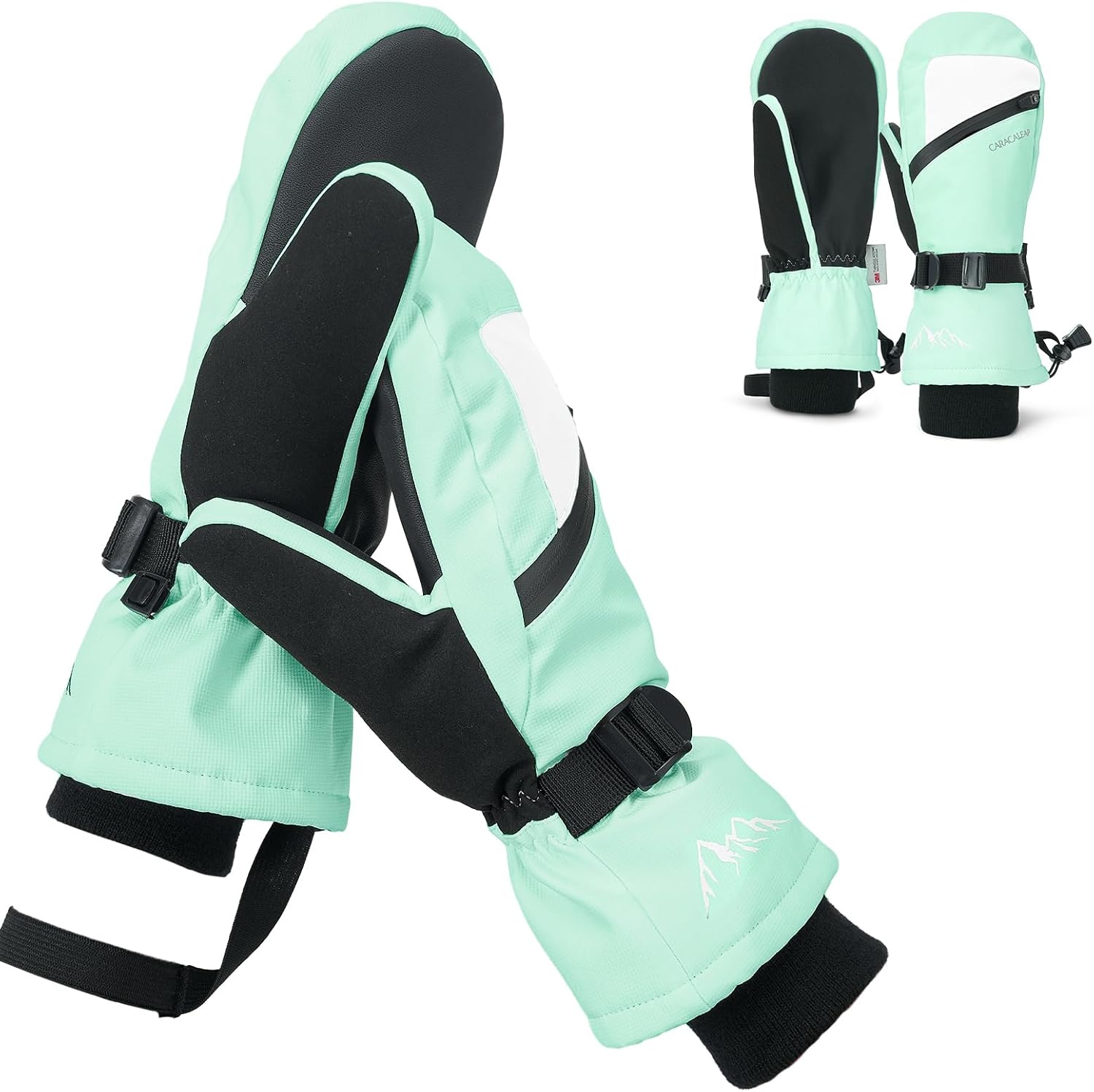 Caracaleap Warm Winter Ski Gloves for Men and Women - Waterproof and Durable