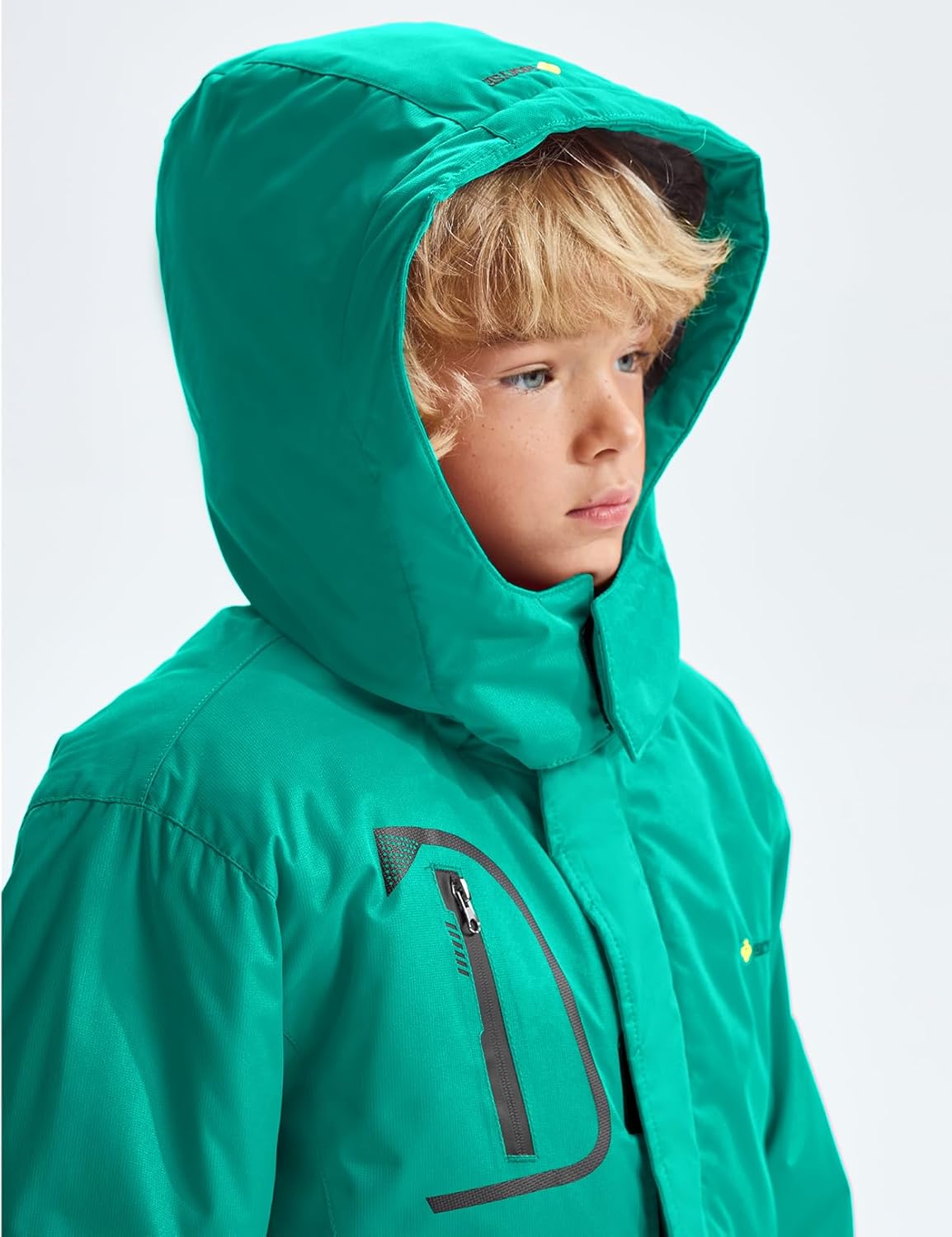 boys waterproof ski jacket with fleece lining