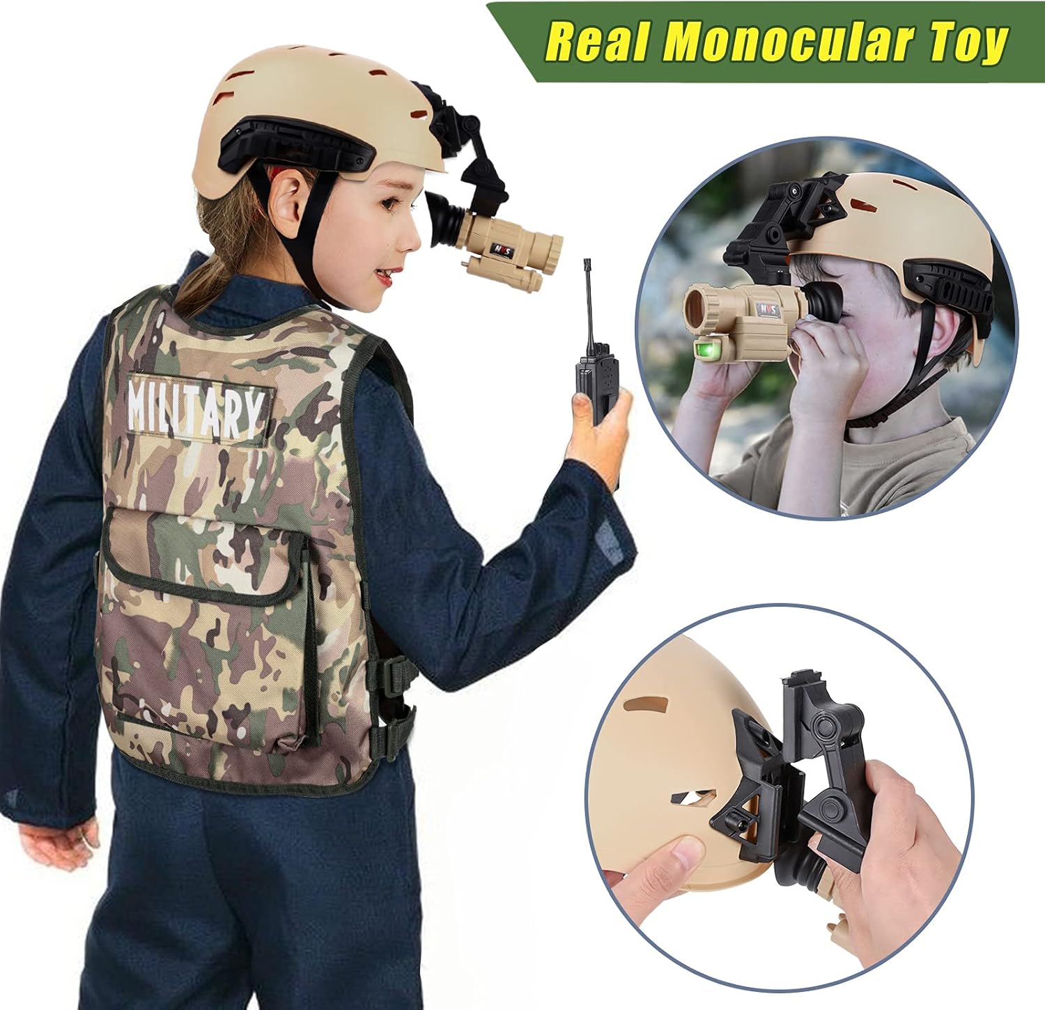 Tacoyar Kids Army costume with 3-8 years camouflage vest