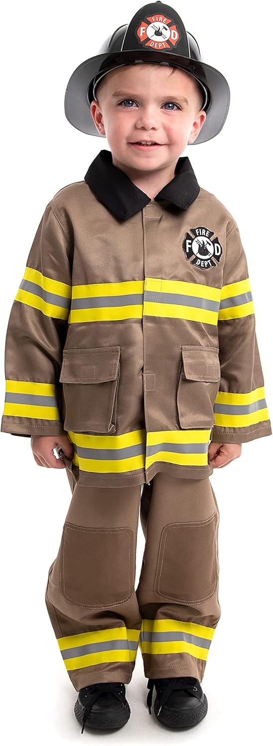 Little Adventures Child Firefighter Costume - Machine Washable Flat Rate Shipping