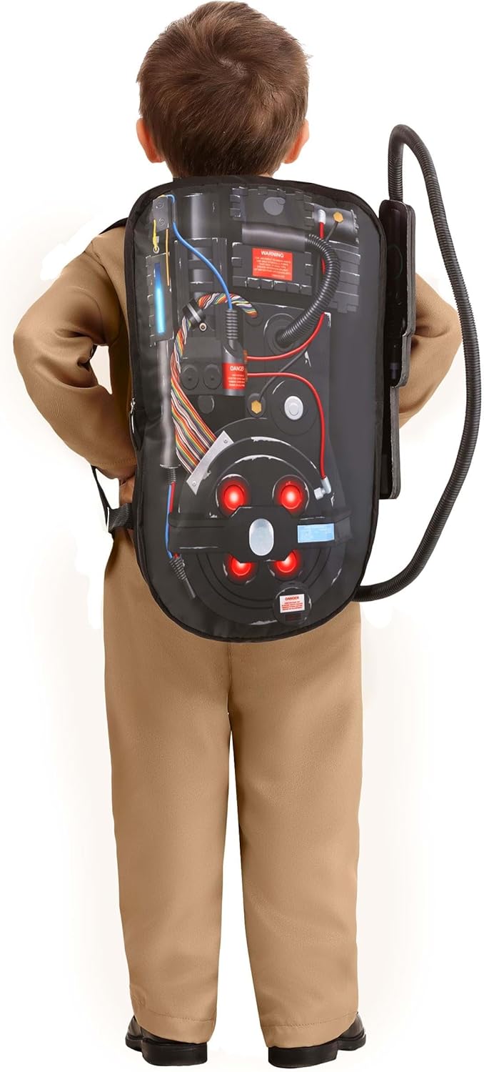 Fun Costumes Ghostbusters Jumpsuit for Toddlers with Proton Pack Backpack and Wand