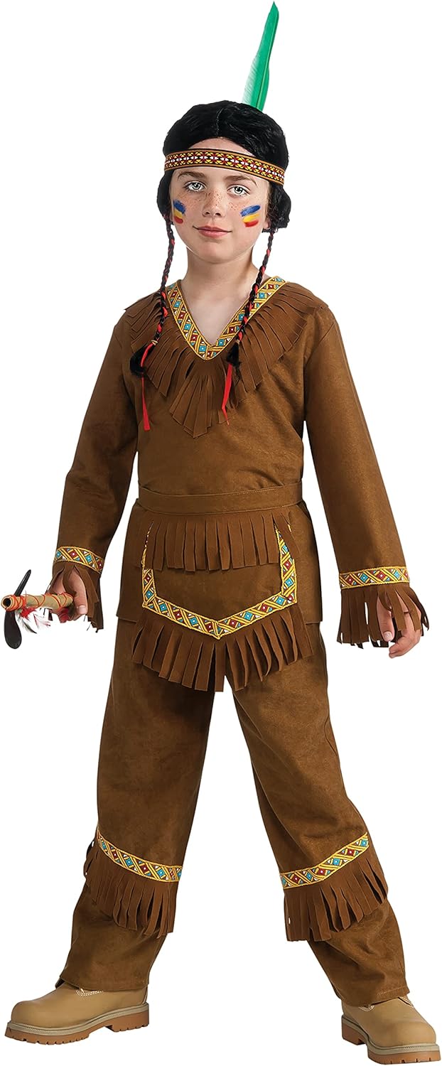 Bright Fun Rubies Native American Boy Costume Large Toy Weapon Included