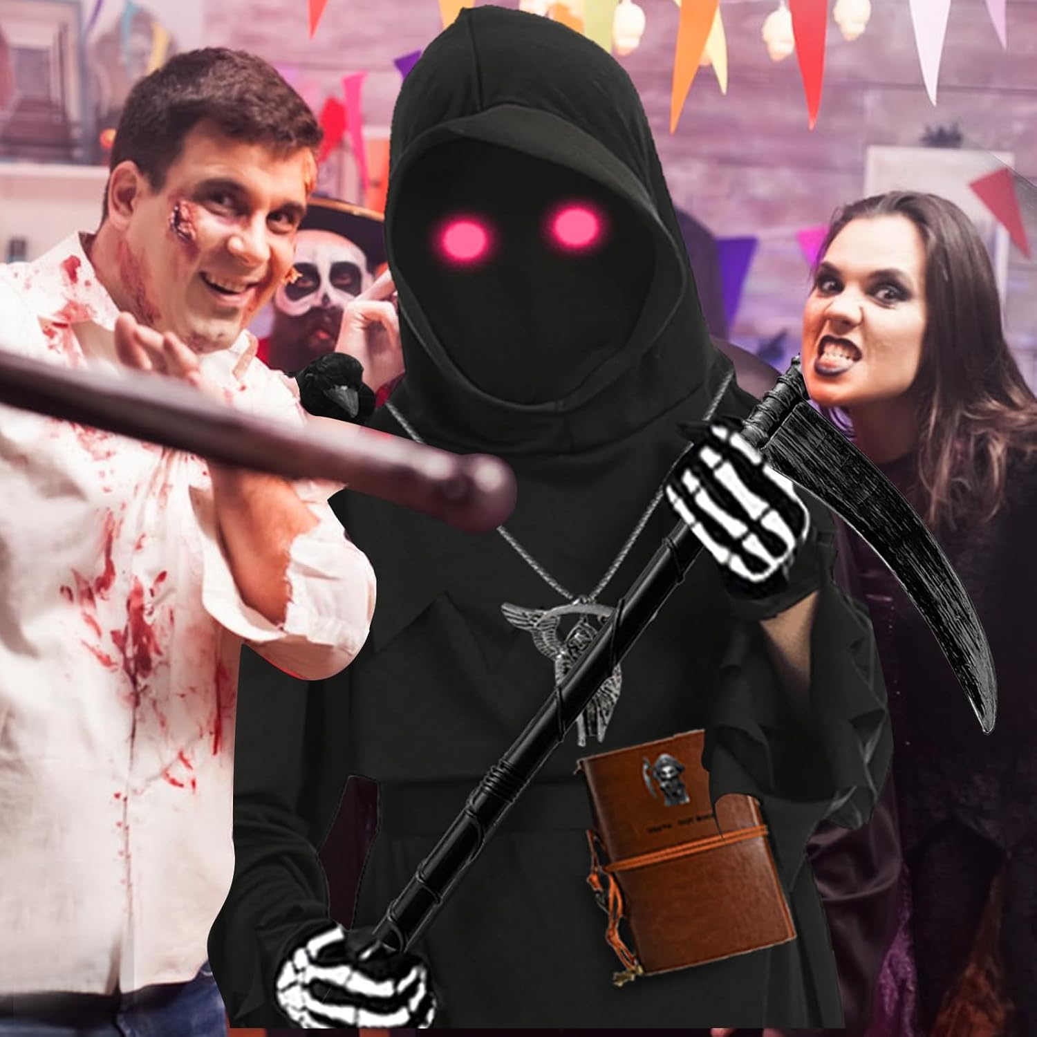 Scary Halloween Grim Reaper Cosplay Costume