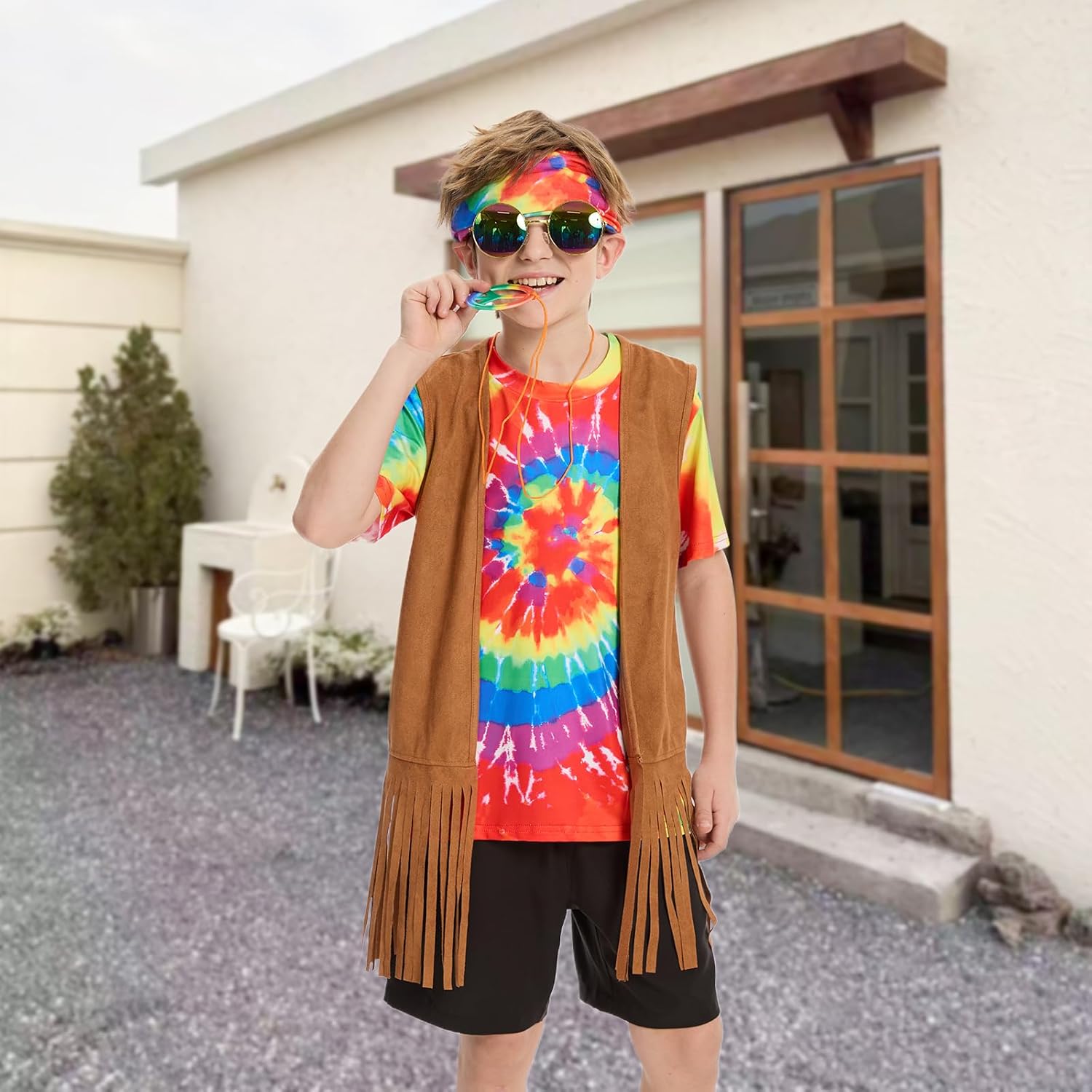 70s Boys Hippie Party Costumes Set
