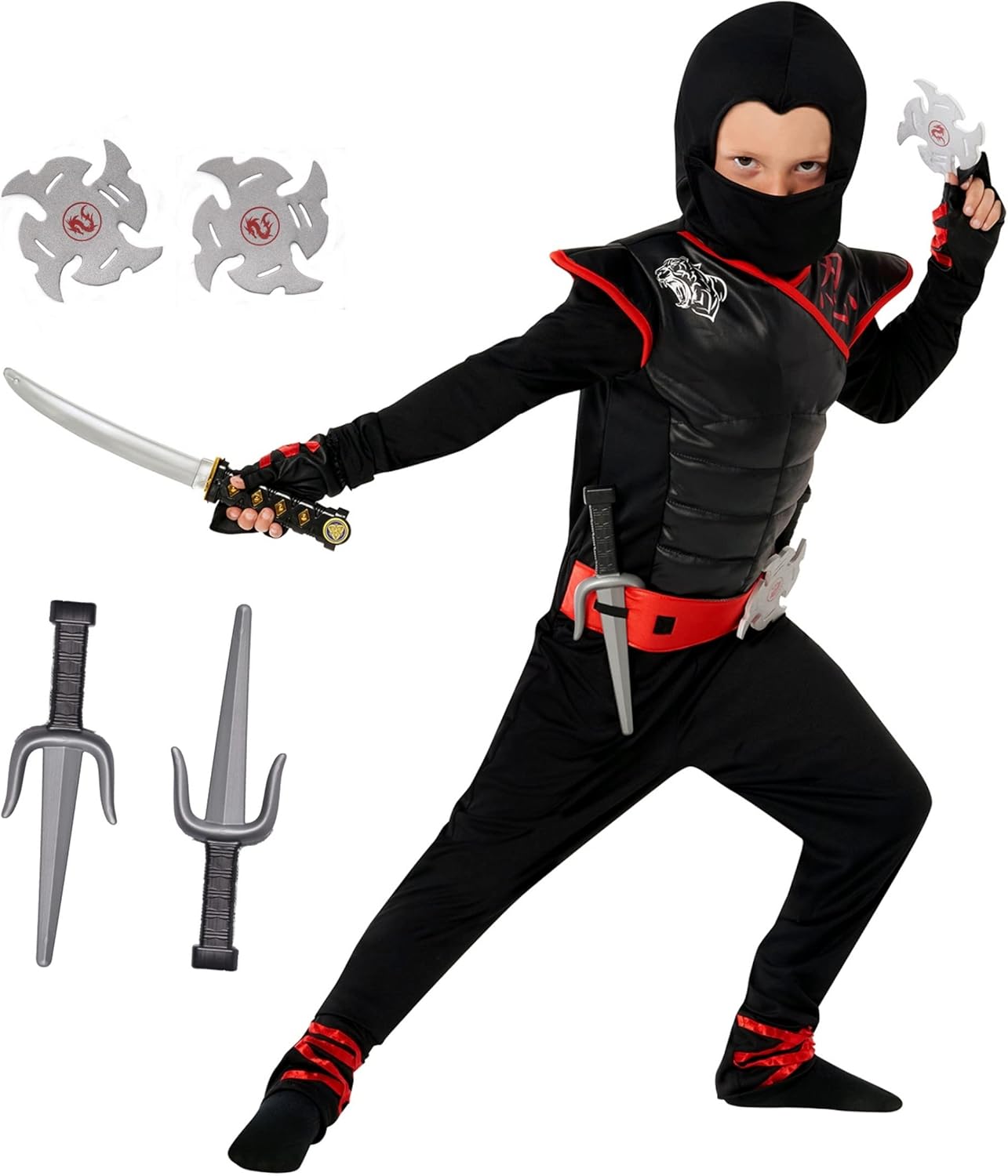 Morph Kids Ninja Costume - Boys Outfit with Mask for Halloween