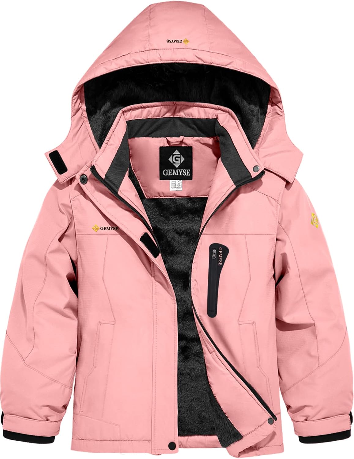 GEMYSE Girls Durable Windproof Ski Jacket