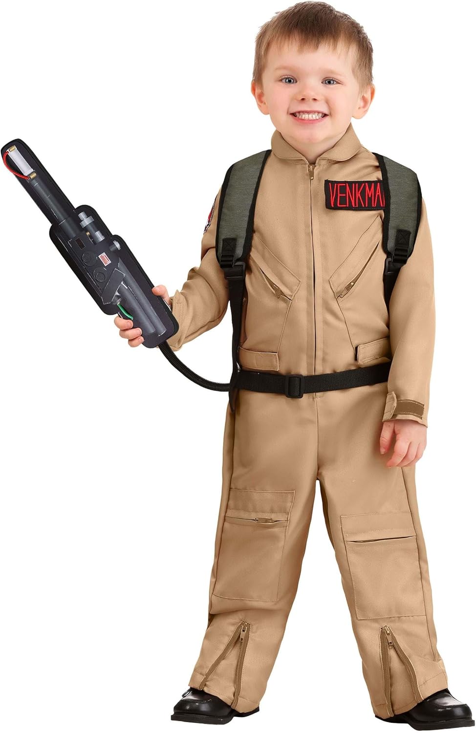 Fun Costumes Ghostbusters Jumpsuit for Toddlers with Proton Pack Backpack and Wand