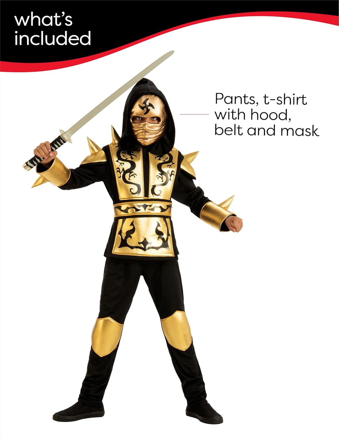 Gold Ninja Costume for Boys
