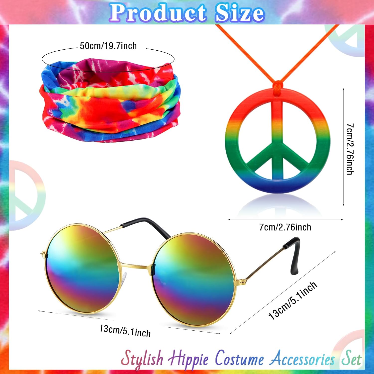70s Boys Hippie Party Costumes Set