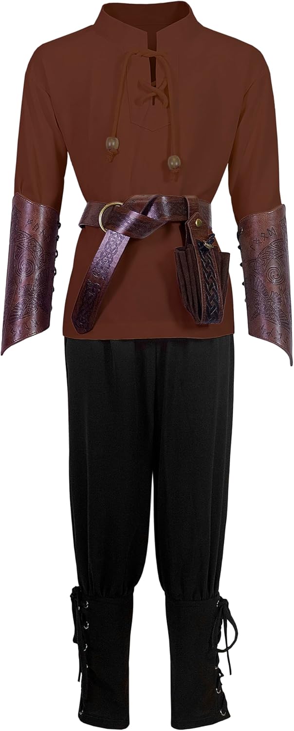 Feliardin Kids Medieval Renaissance Callback Set for Boys 4-12Y