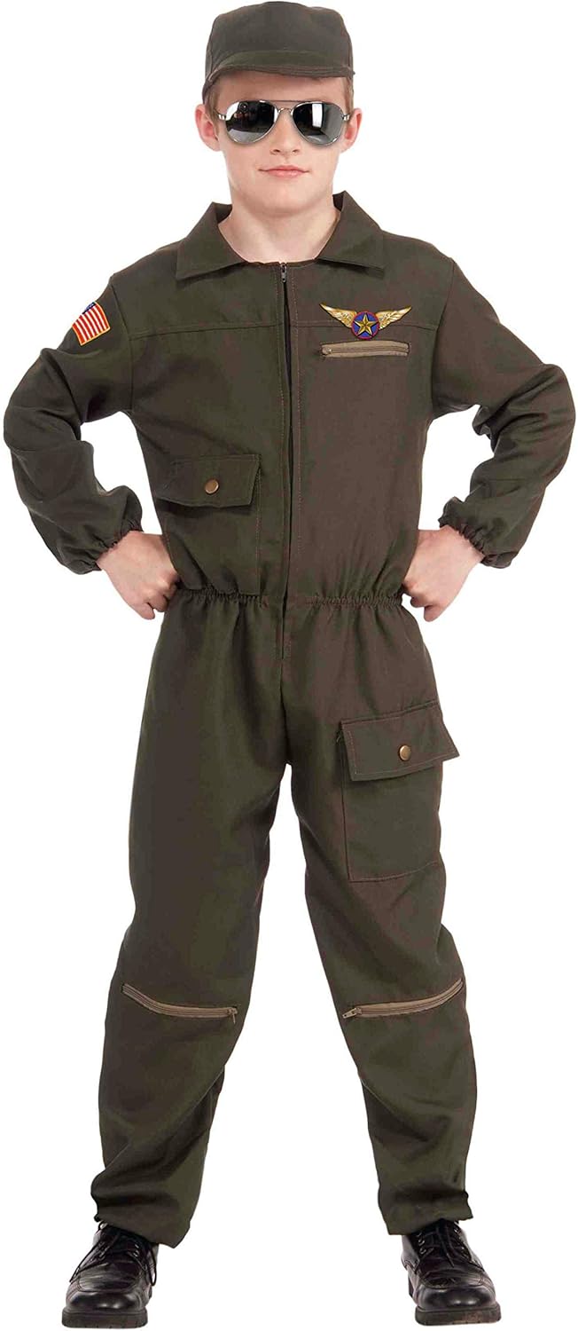 Fighter Jet Pilot Costume Small Forum Novelties Unisex