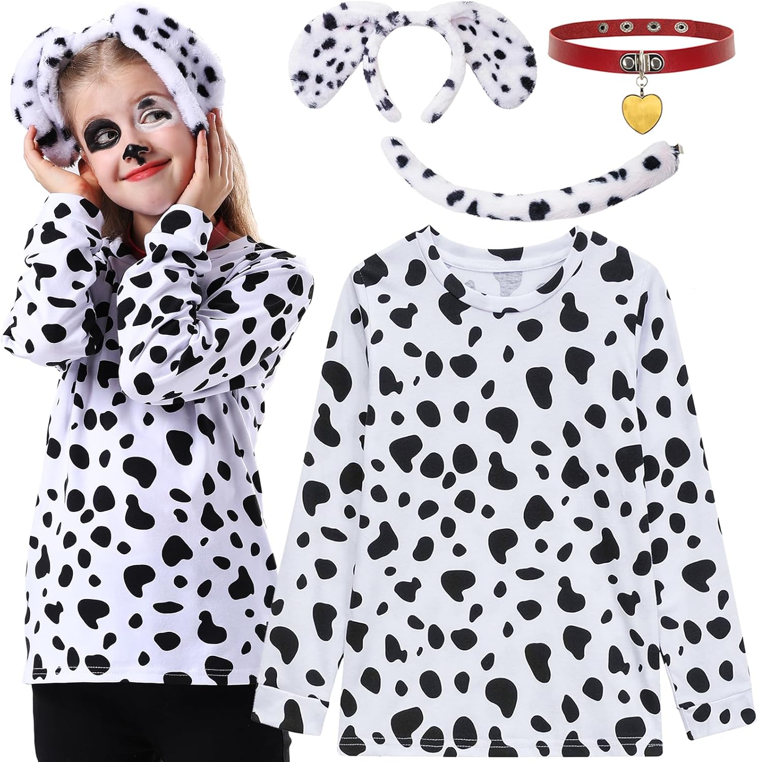 ZeroShop Dalmatian Costume Kids Boys 101 Days Party Outfit