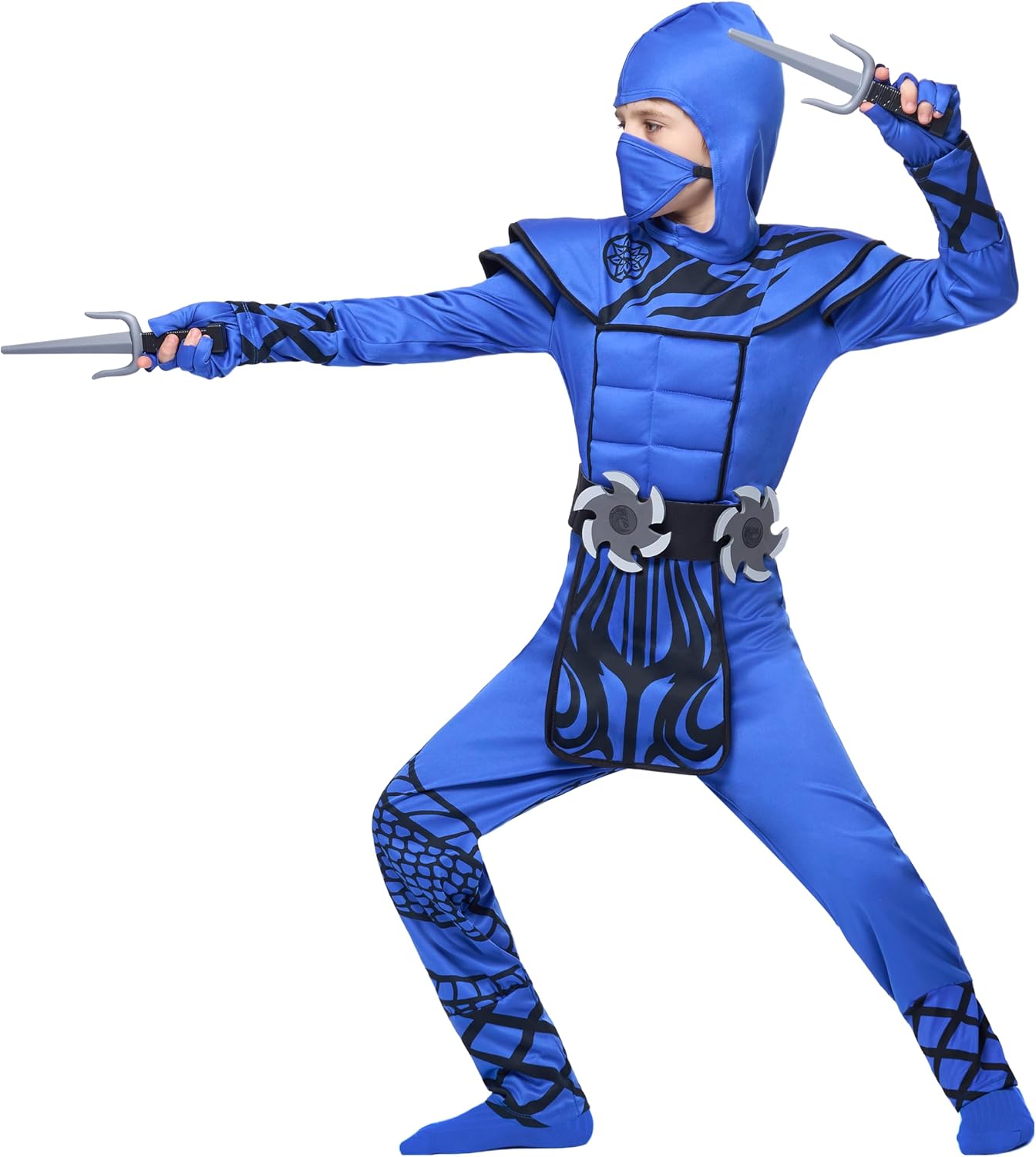 Dragon Scales Ninja Costume for Boys Toddler Halloween Party Primitive Accessories