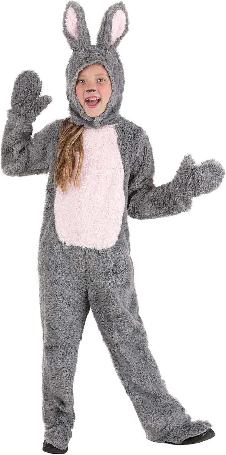 Grey Bunny Kids Costume for Ages 3-6