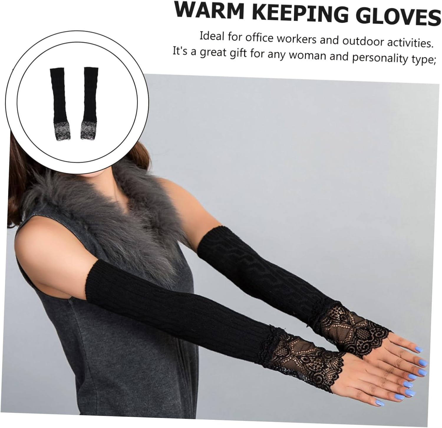 Homoyoyo 1-Piece Warm Comfortable Gloves for Skiing