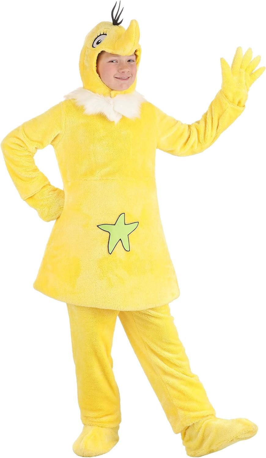 Dr Seuss Star Bellied Sneitch Costume for Kids Medium