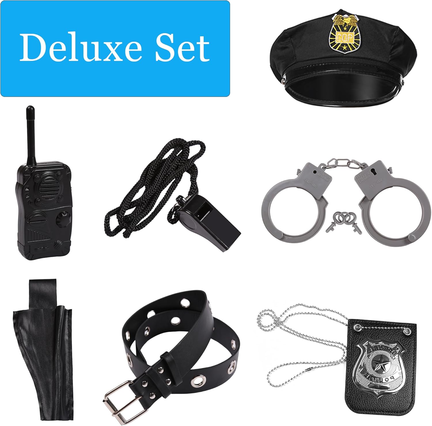 Frekuyrt Kids Police Costume Set for Boys Girls Halloween Costume