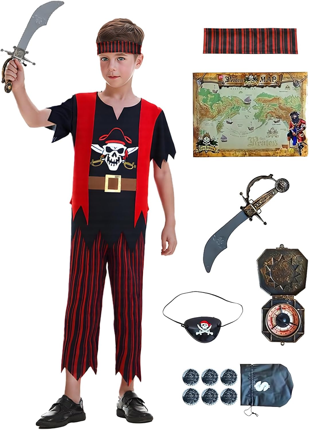Boys Pirate Costume Set