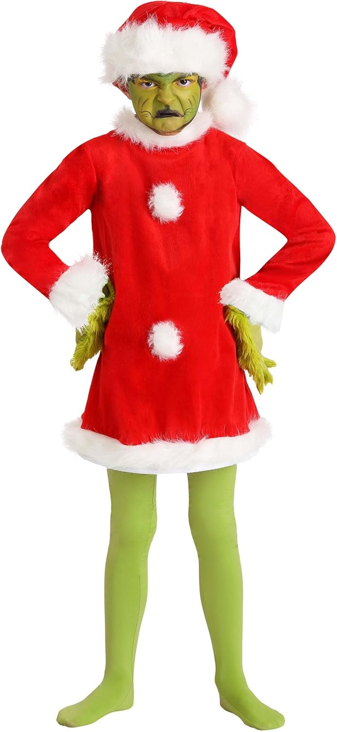 Kids Deluxe The Grinth Santa Costume with Mask