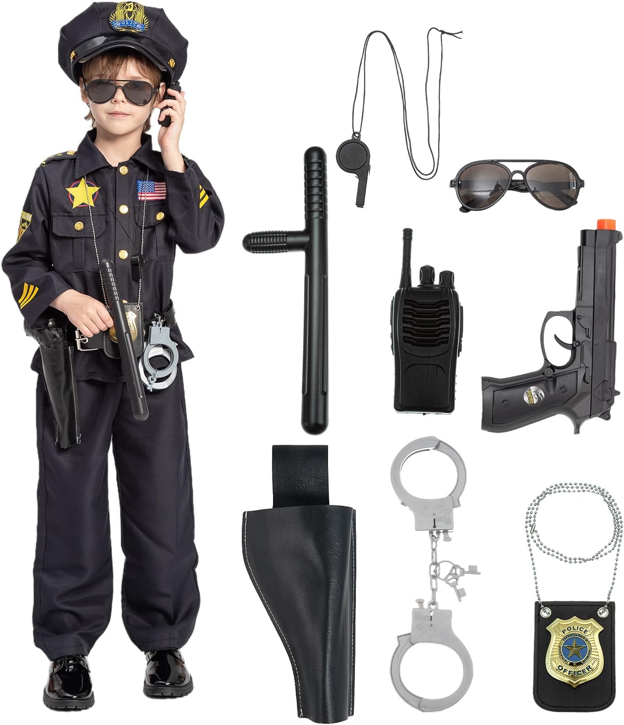 Kids Police Officer Costume with Accessories