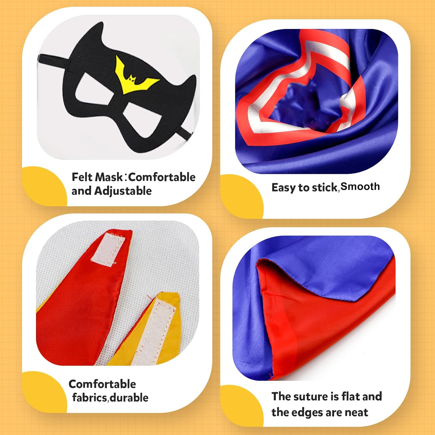 Superhero Capes Set and Wristbands for Kids
