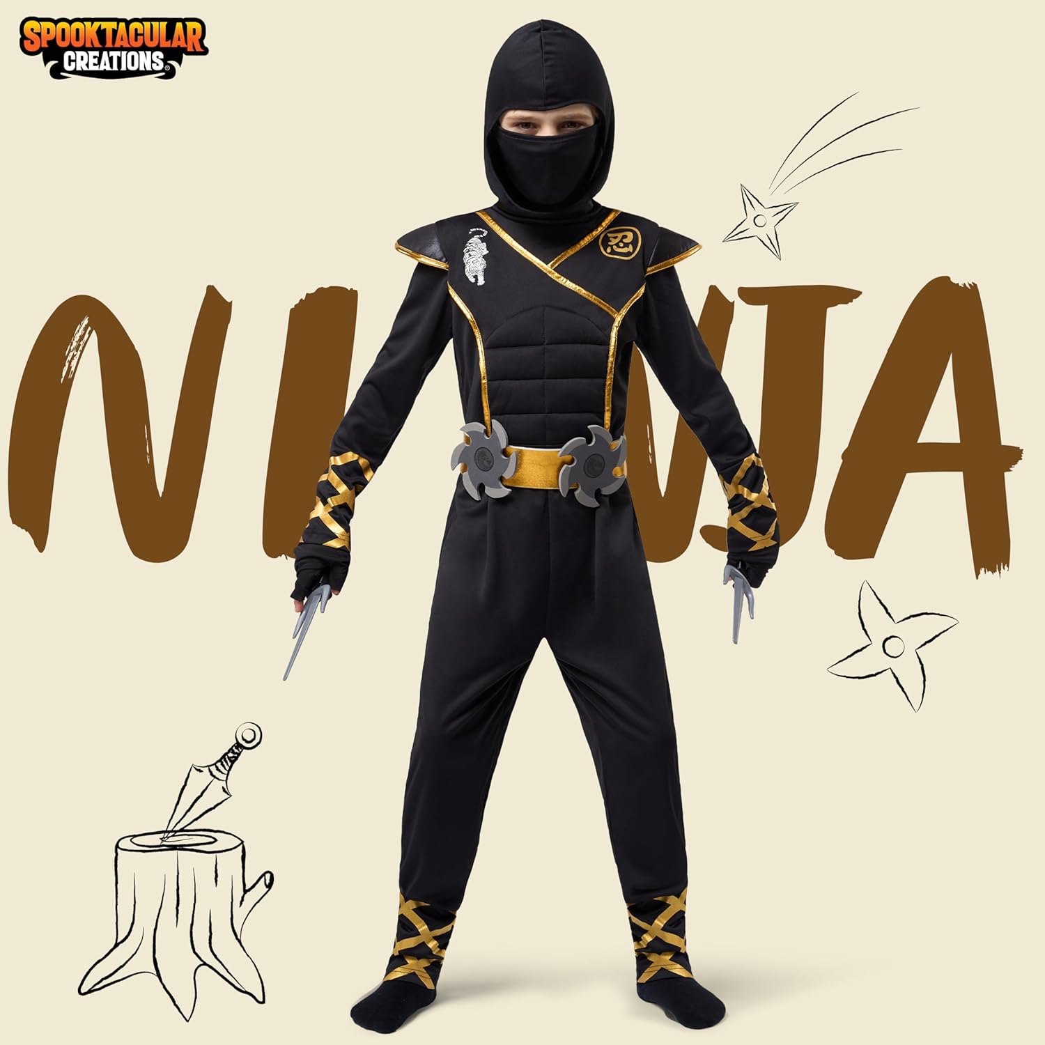 Spooktacular Halloween Ninja Costume for Boys and Girls