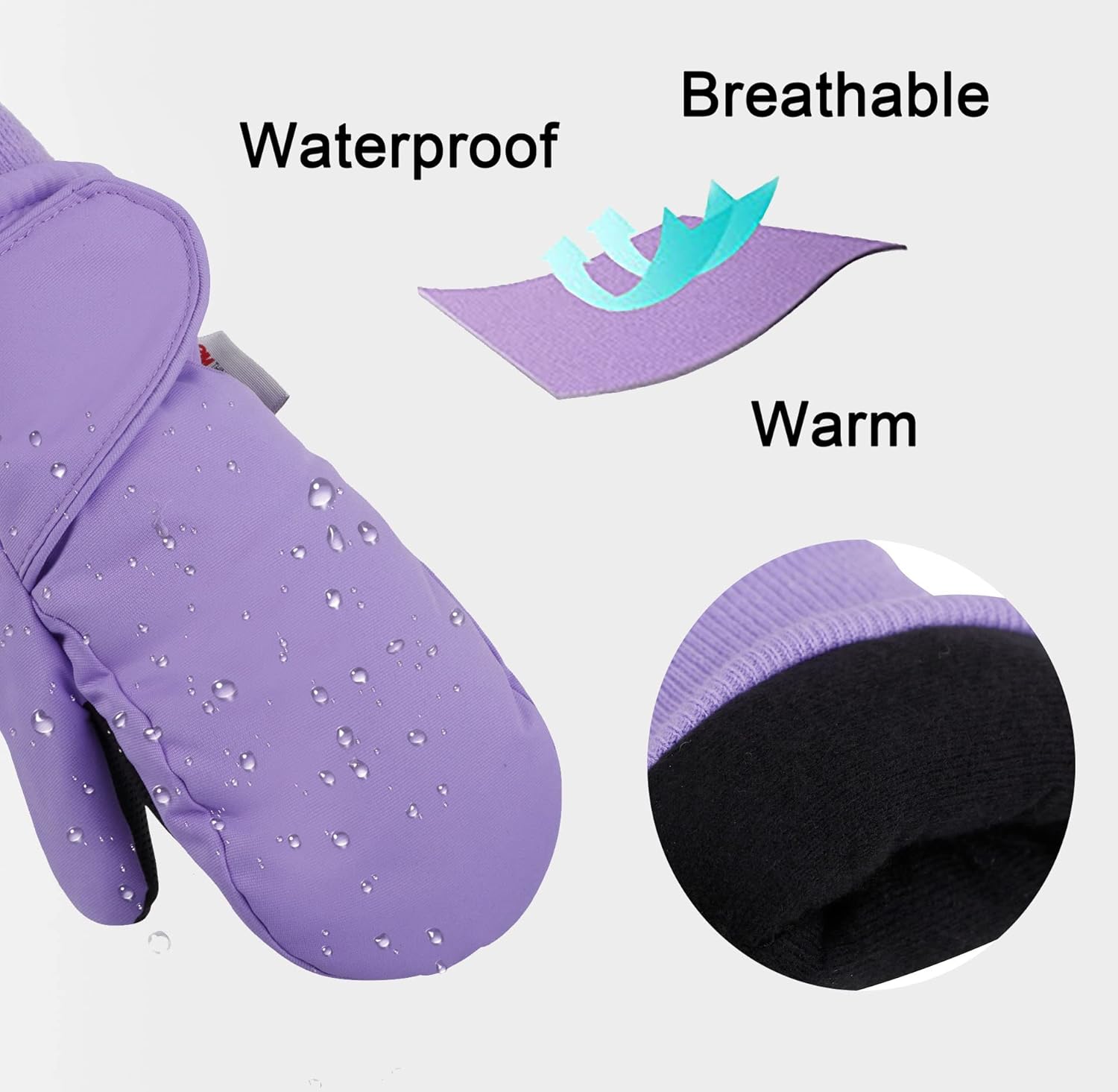 SimpliKids Waterproof Winter Gloves for Kids