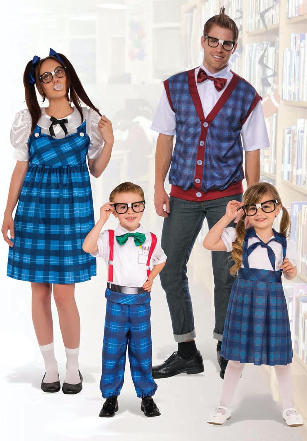Nerd Boy Costume Medium Blue