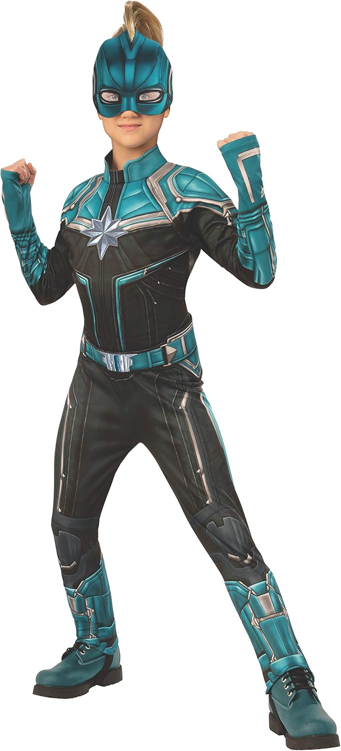 Captain Marvel Kree Costume Suit for Medium - Teal Black - Rubies