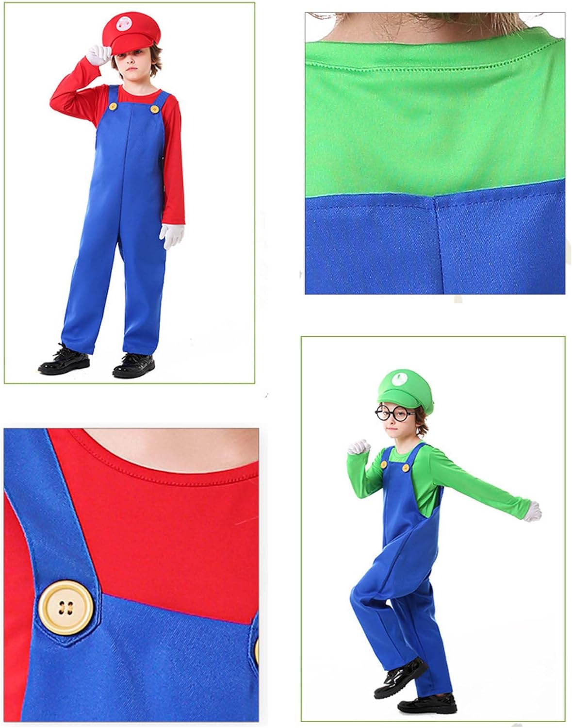 Halloween Kids Plumber Costume Set