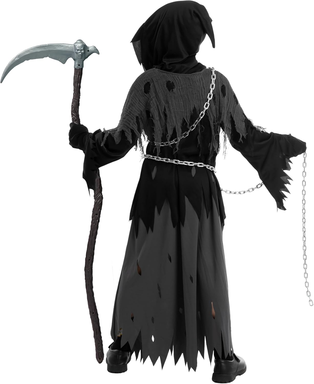 Glowing Eyes Grim Reaper Costume for Boys Halloween