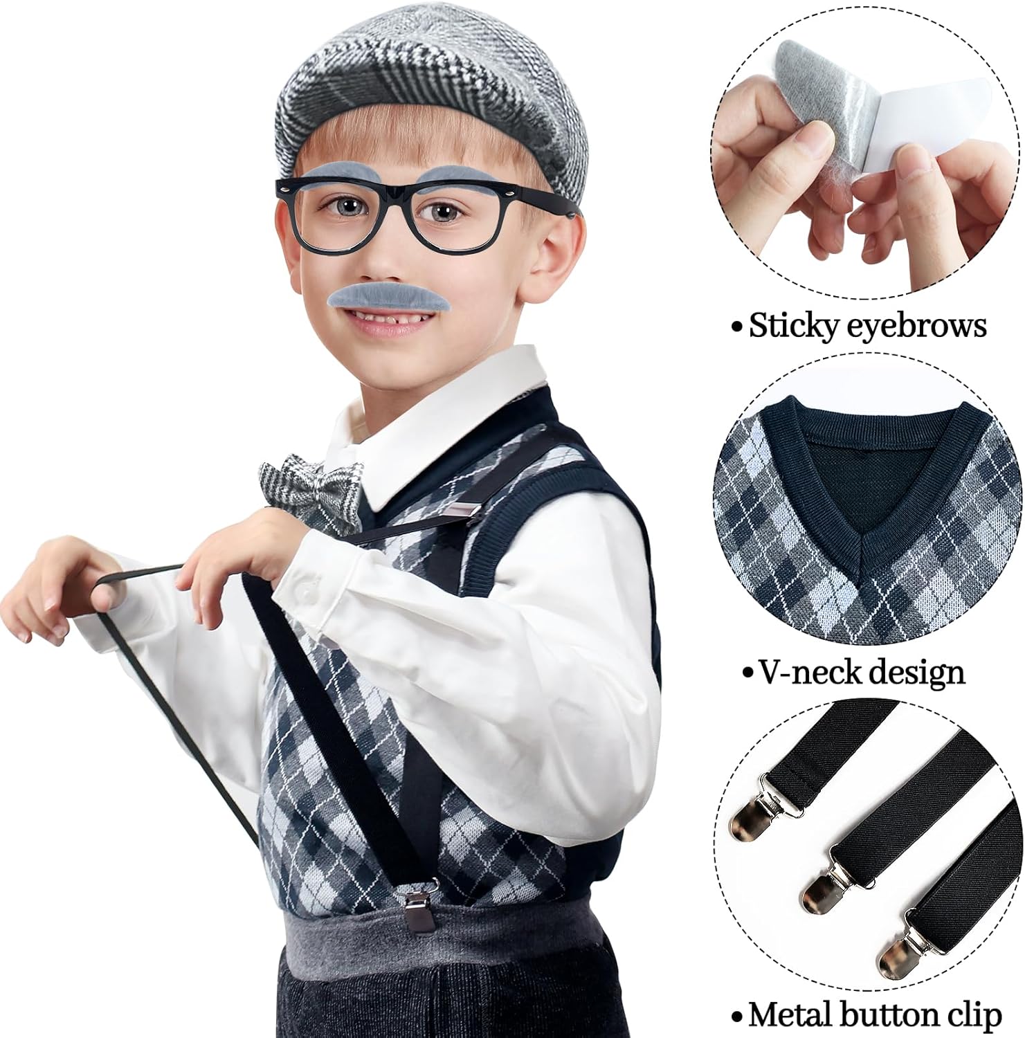 100 Days of School Costume Boys Grandpa