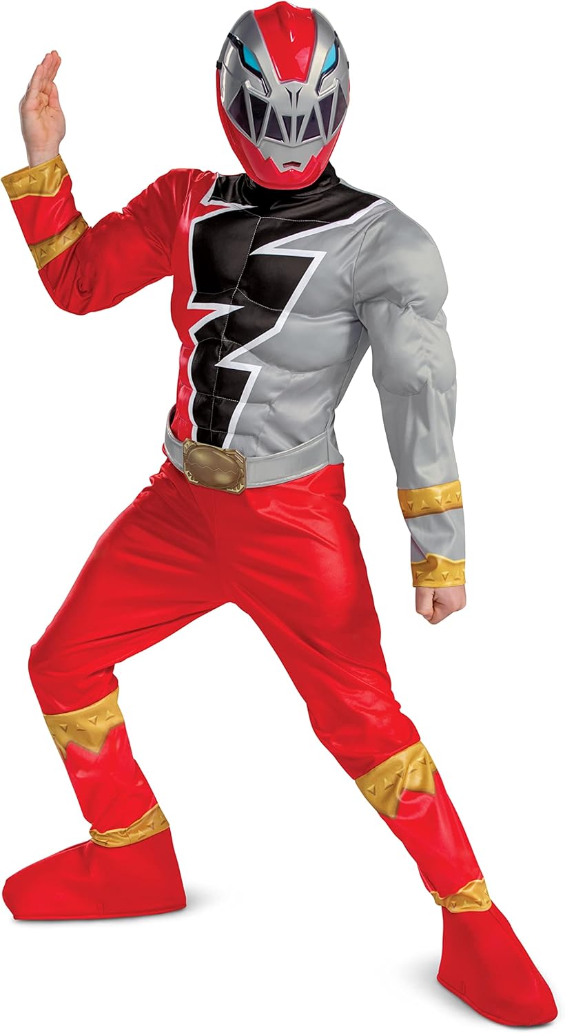 Red Ranger Costume for Kids - Official Deluxe Dino Fury Power Ranger Costume