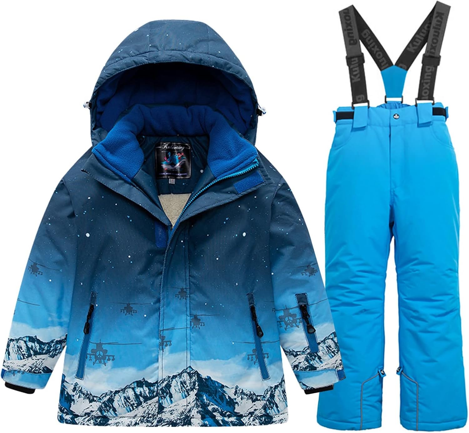 HOTIAN Boys Ski Jacket and Snow Pants Set
