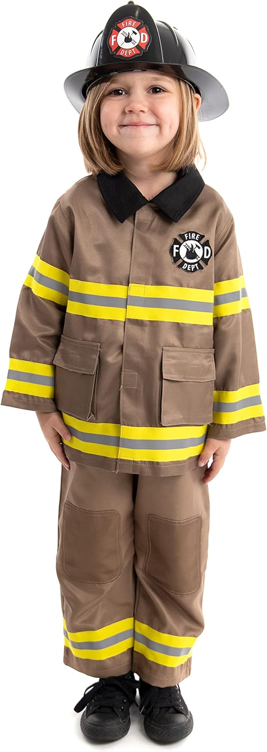 Little Adventures Child Firefighter Costume - Machine Washable Flat Rate Shipping
