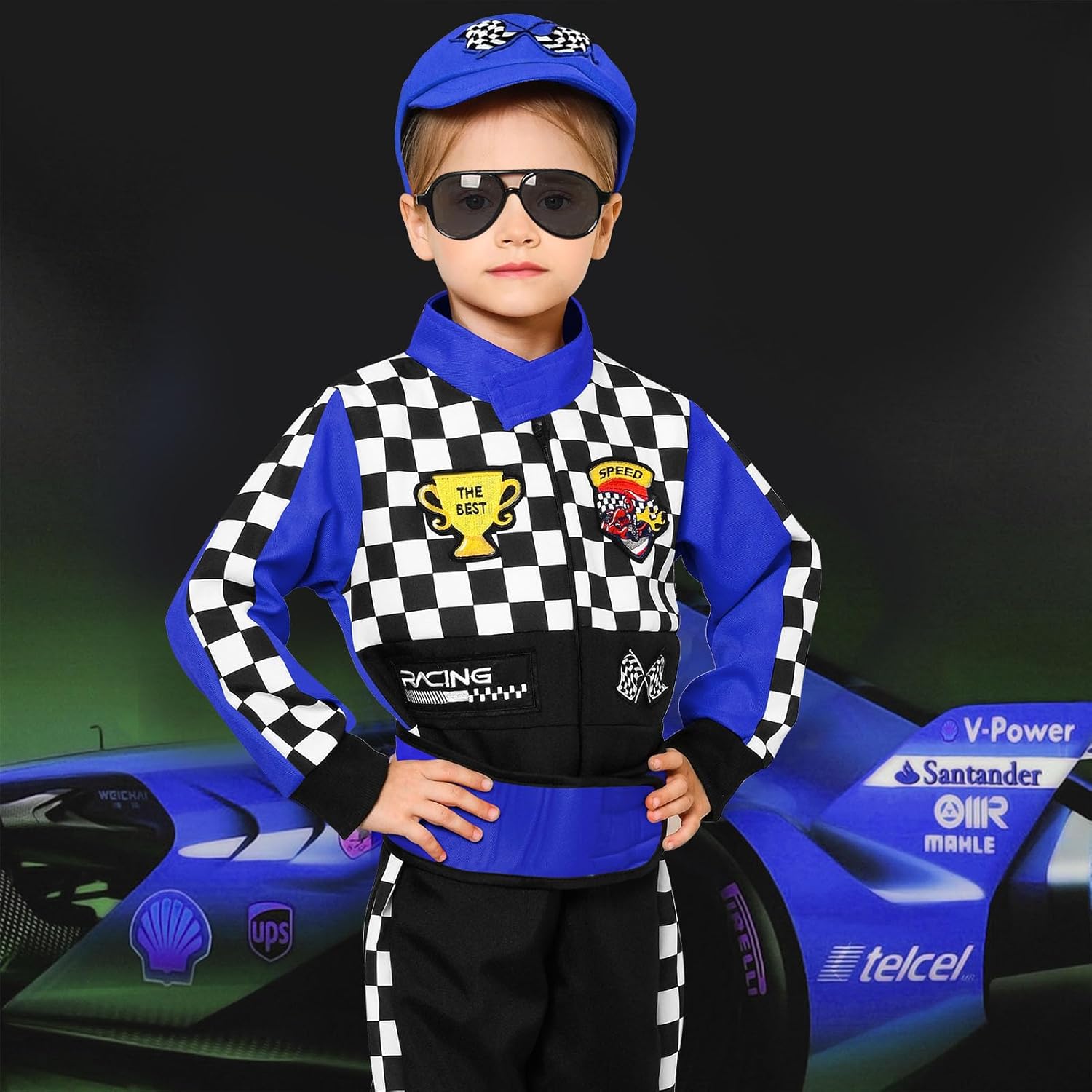 Latocos Kids Racer Driver Costume Halloween costume