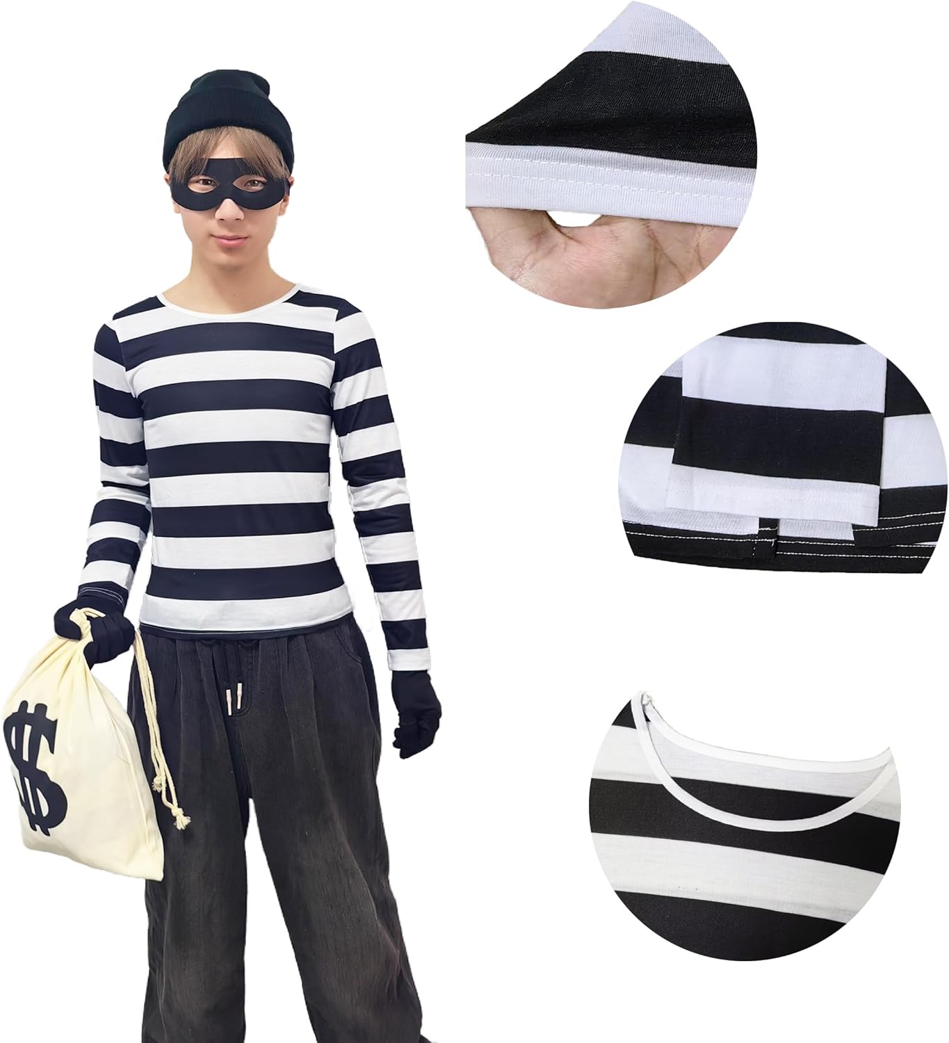 Robber Costume Set for Kids Adults
