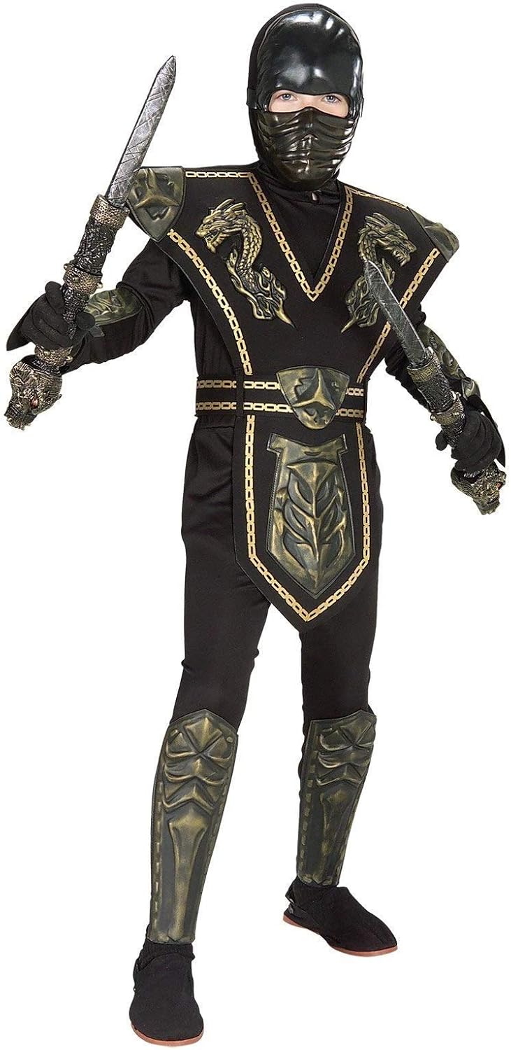 Rubies Gold Dragon Warrior Boys Ninja Costume