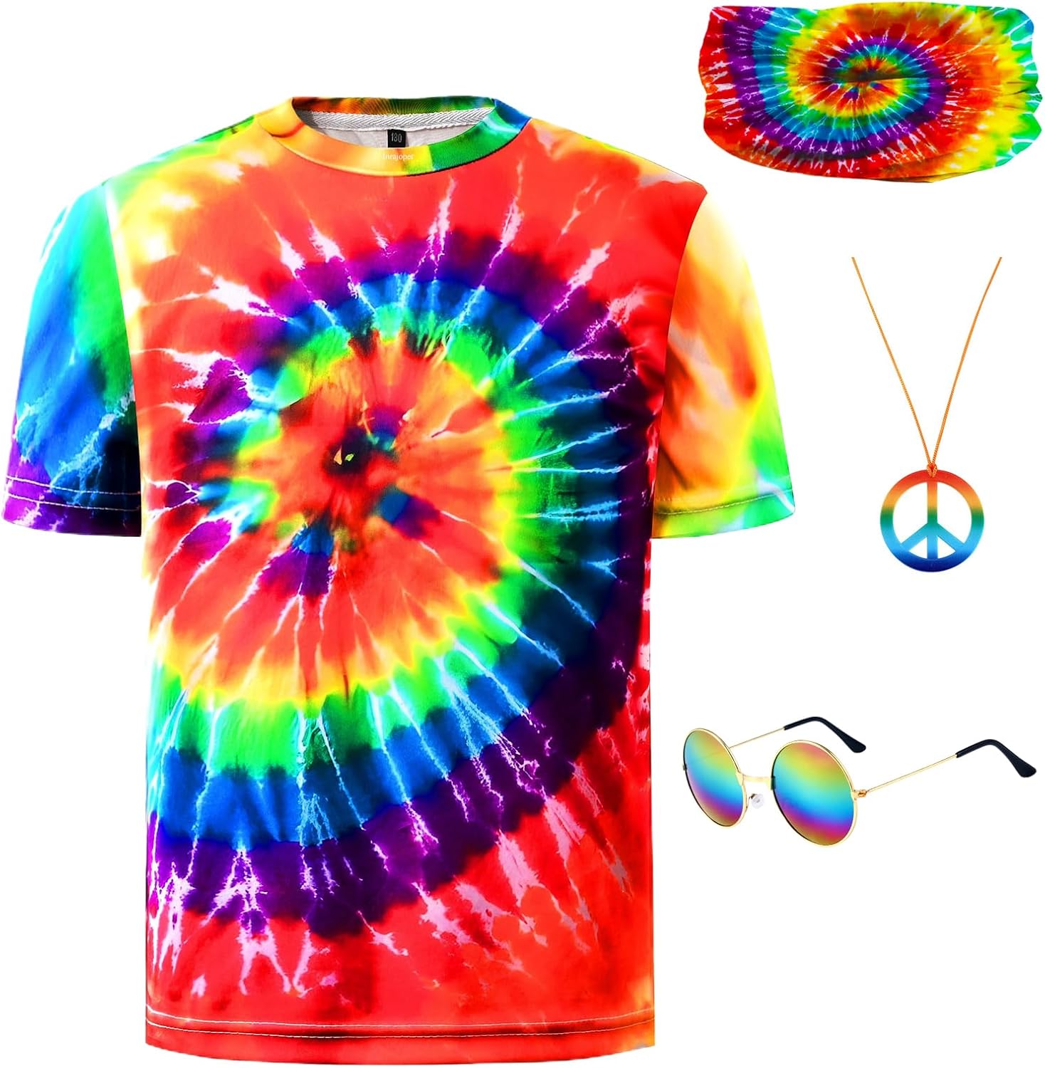 Hippie 4-Piece Costume Set for Boys