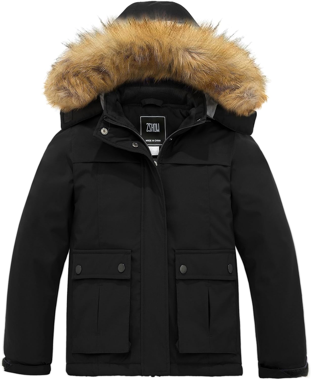 ZSHOW Girls Ski Jacket Warm Waterproof and Fleece-lined